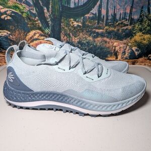 Under Armour Men's Charged Curry Spikeless Golf Shoes Harbor Blue Gray Size 11